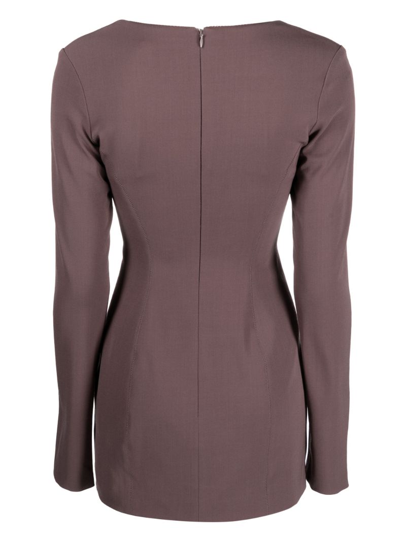 Purple Dennika Square Neck Mini Dress