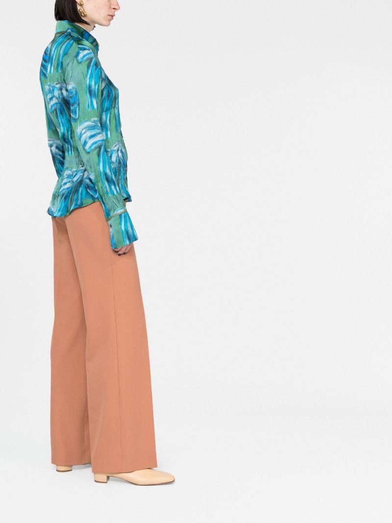Green Bow Print Shirt