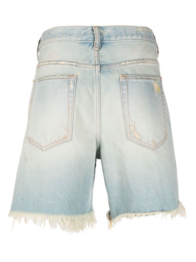 Blue Eugenia Ripped Denim Shorts