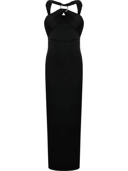 Black Halterneck Maxi Dress