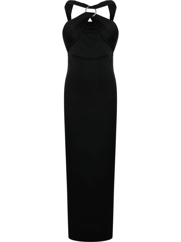 Black Halterneck Maxi Dress