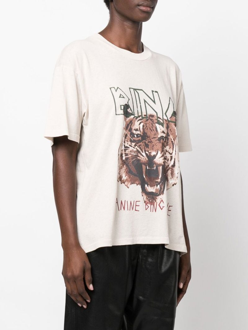 Neutral Tiger Printed T-shirt