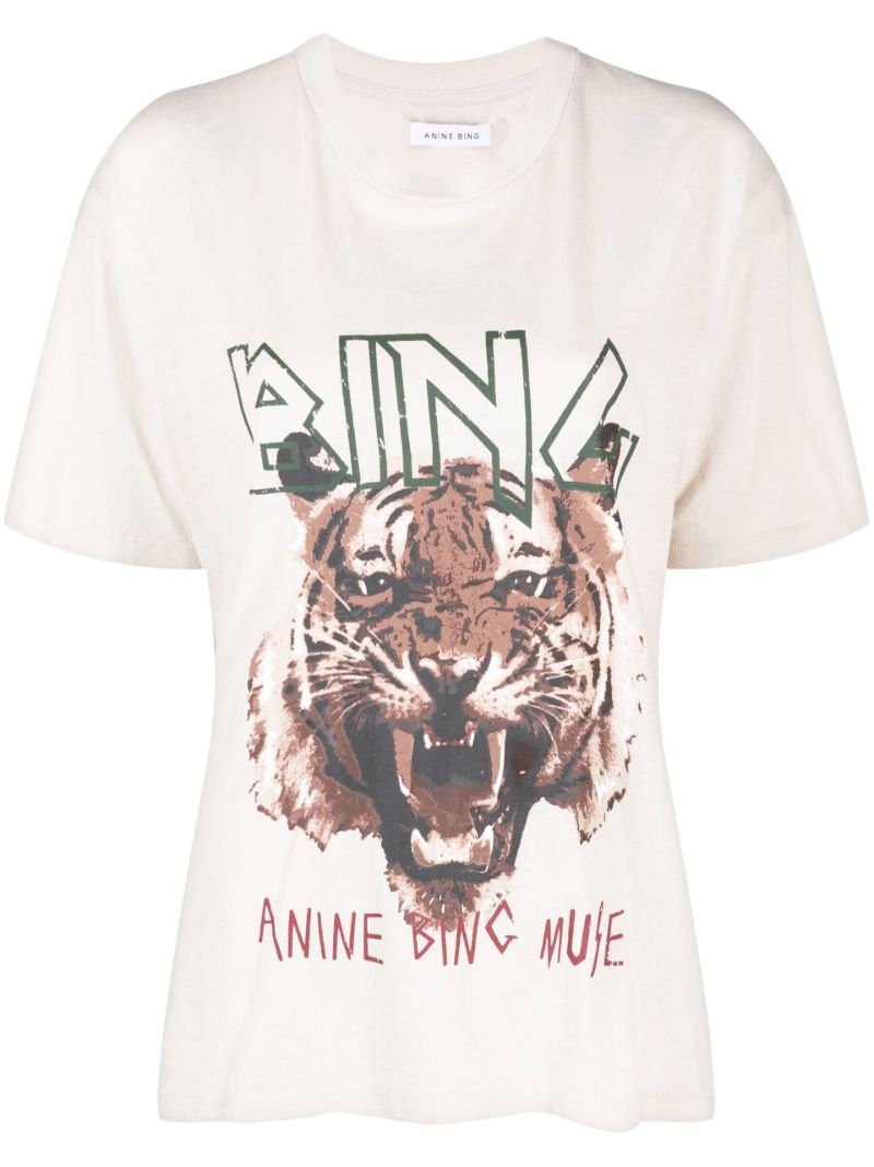 Neutral Tiger Printed T-shirt