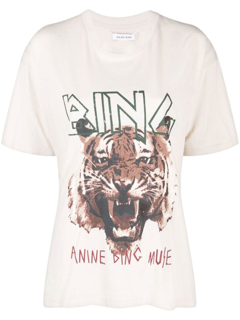 Neutral Tiger Printed T-shirt