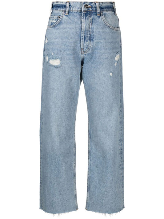 Blue Gavin Distressed Boyfriend Jeans