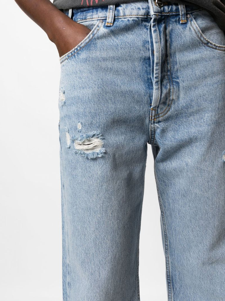 Blue Gavin Distressed Boyfriend Jeans