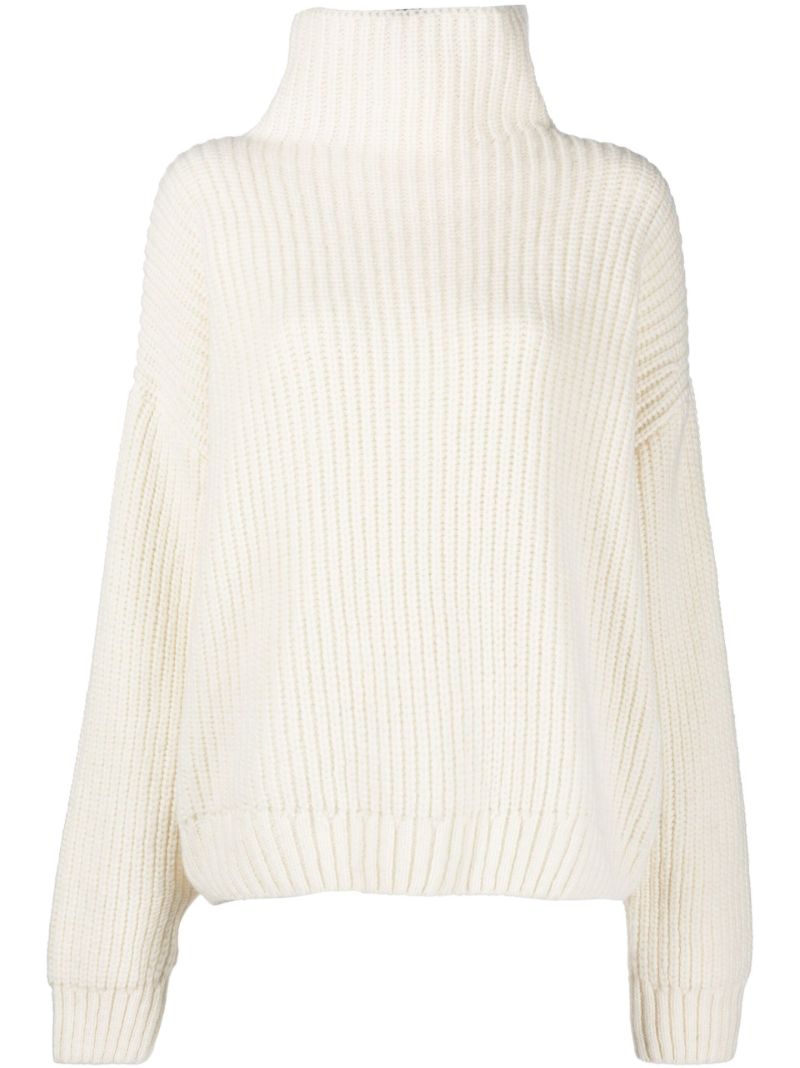 Neutral Sydney Ribbed Sweater