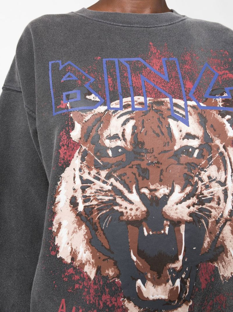 Black Tiger Printed Sweatshirt