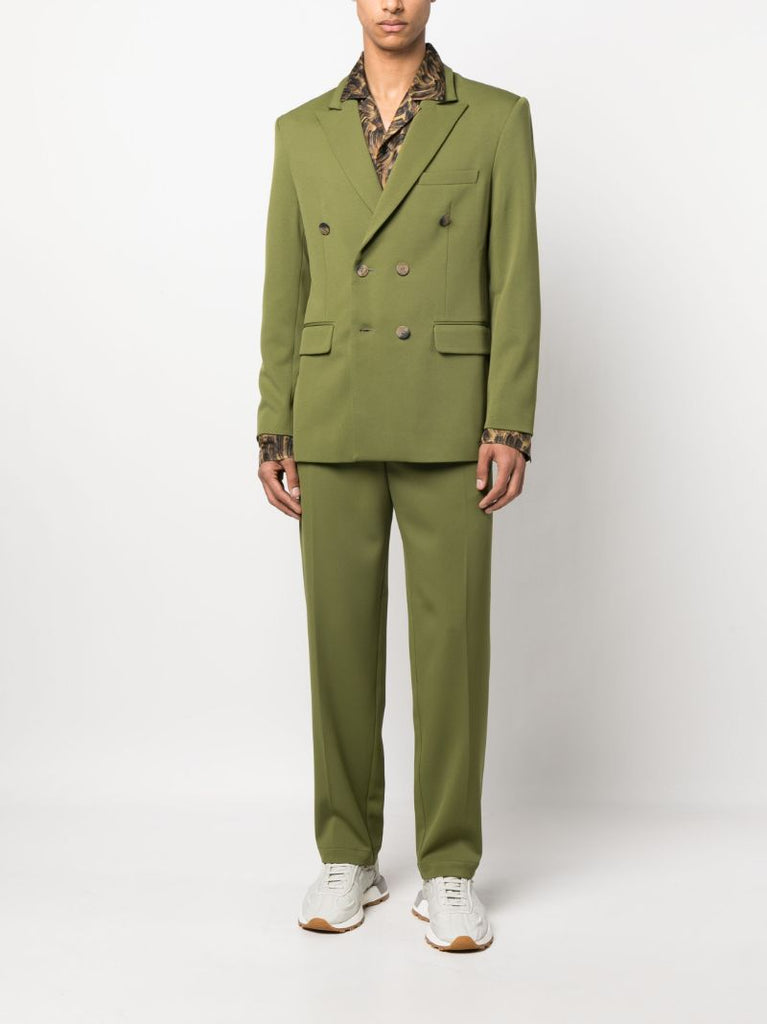 Green Straight Leg Trousers