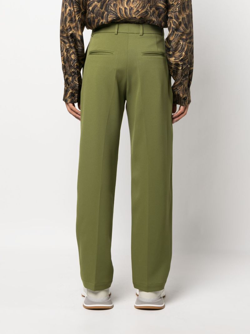 Green Straight Leg Trousers
