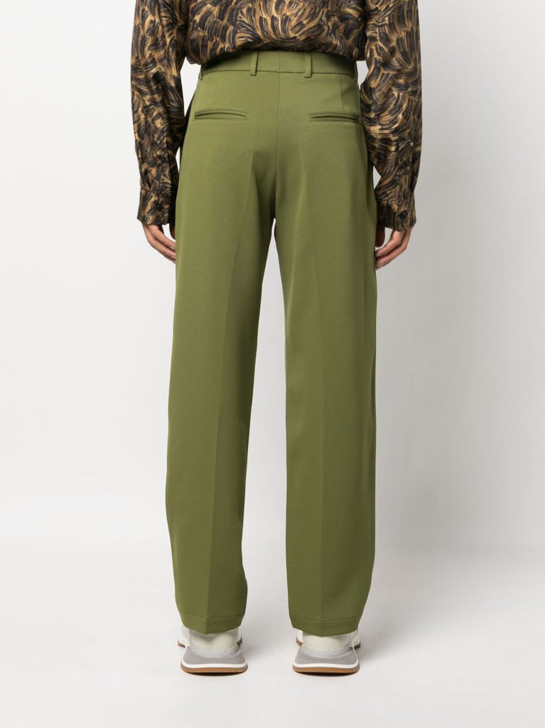 Green Straight Leg Trousers