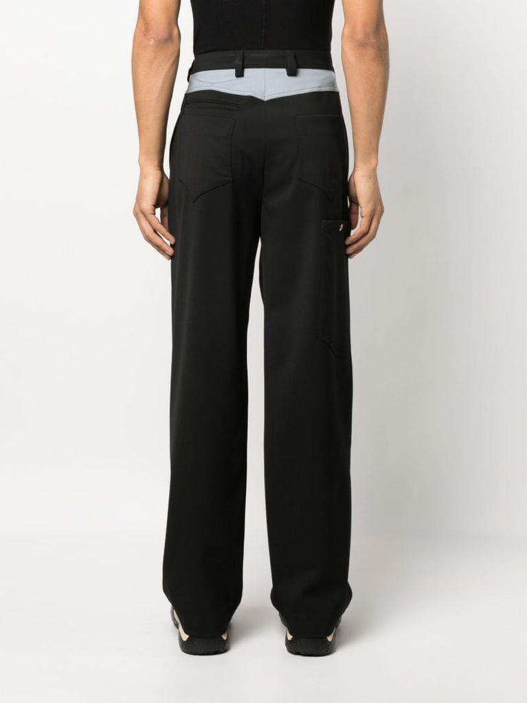 Black Kreuk Straight-leg Trousers