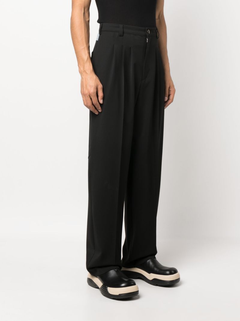 Black Kreuk Straight-leg Trousers