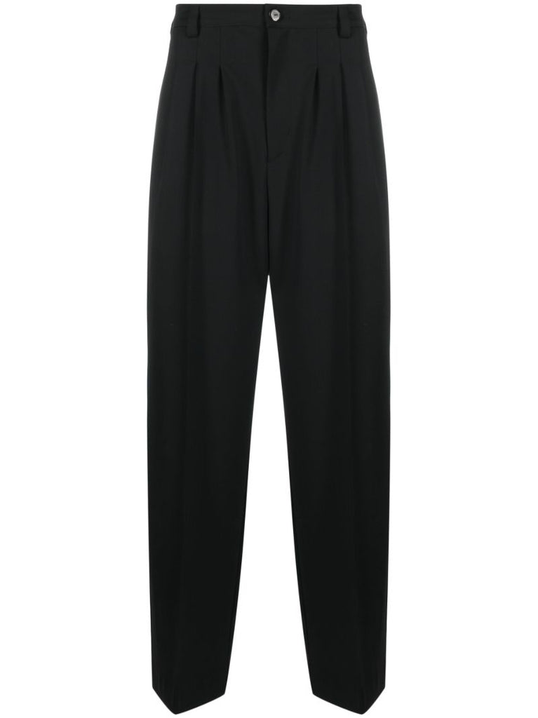 Black Kreuk Straight-leg Trousers