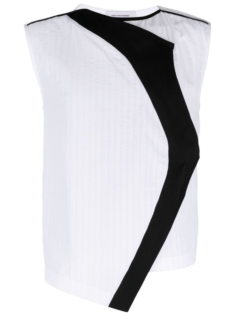Black and White Zlatyu Sleeveless T-shirt