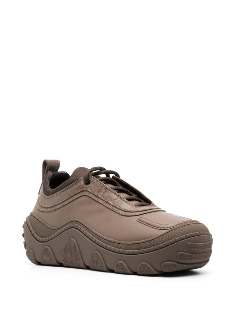 Brown Tonkin Low-top Leather Sneakers