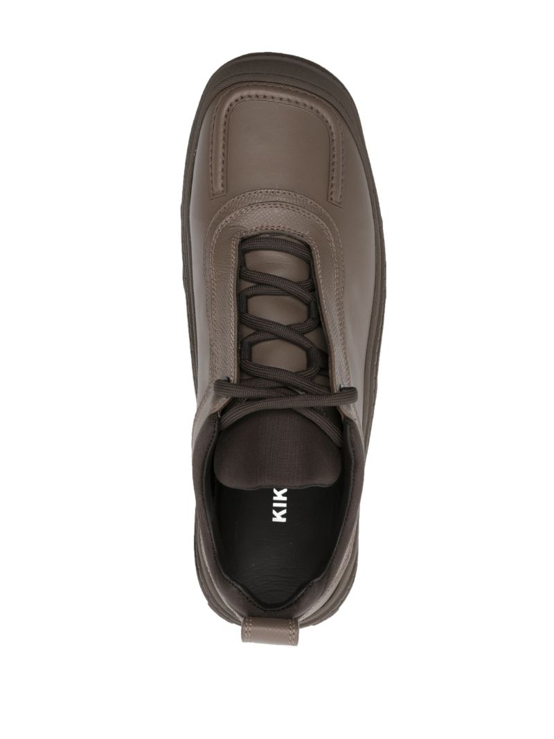 Brown Tonkin Low-top Leather Sneakers