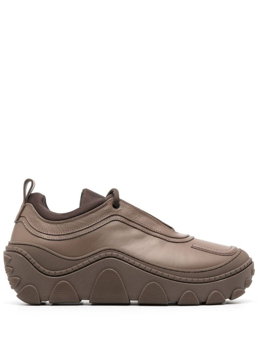 Brown Tonkin Low-top Leather Sneakers