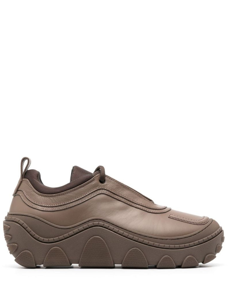 Brown Tonkin Low-top Leather Sneakers