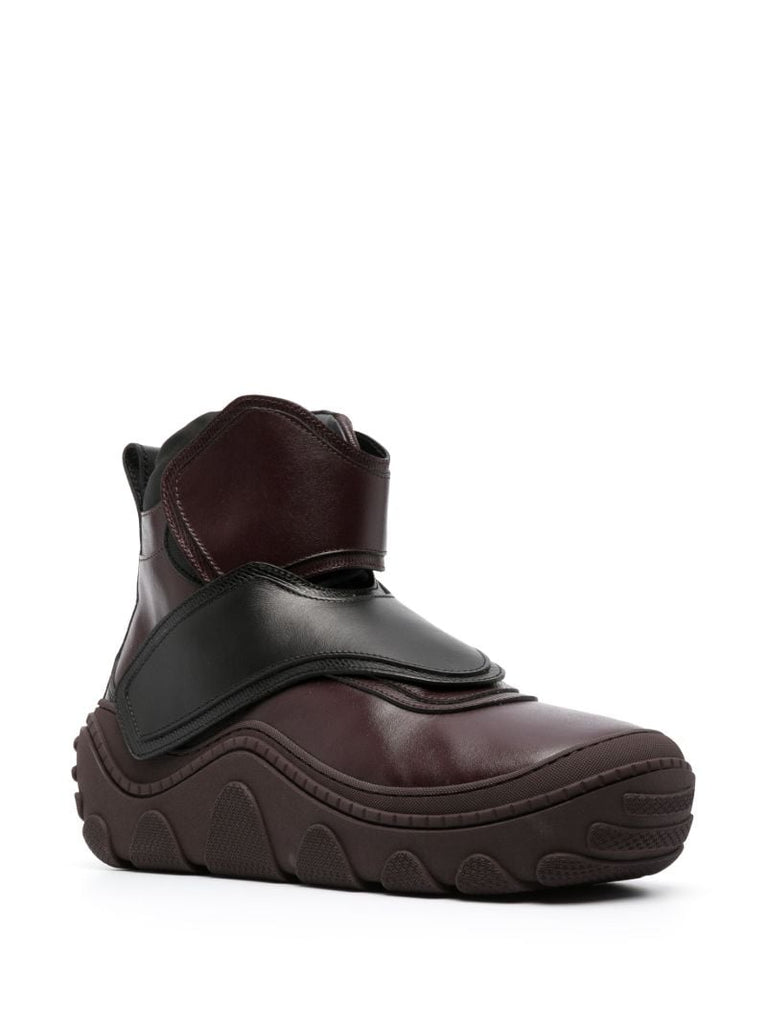 Red Tonkin Ankle Leather Boots