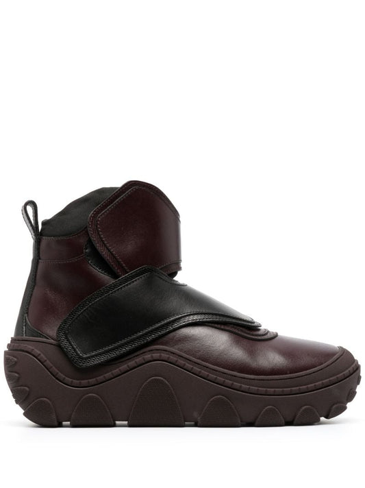 Red Tonkin Ankle Leather Boots