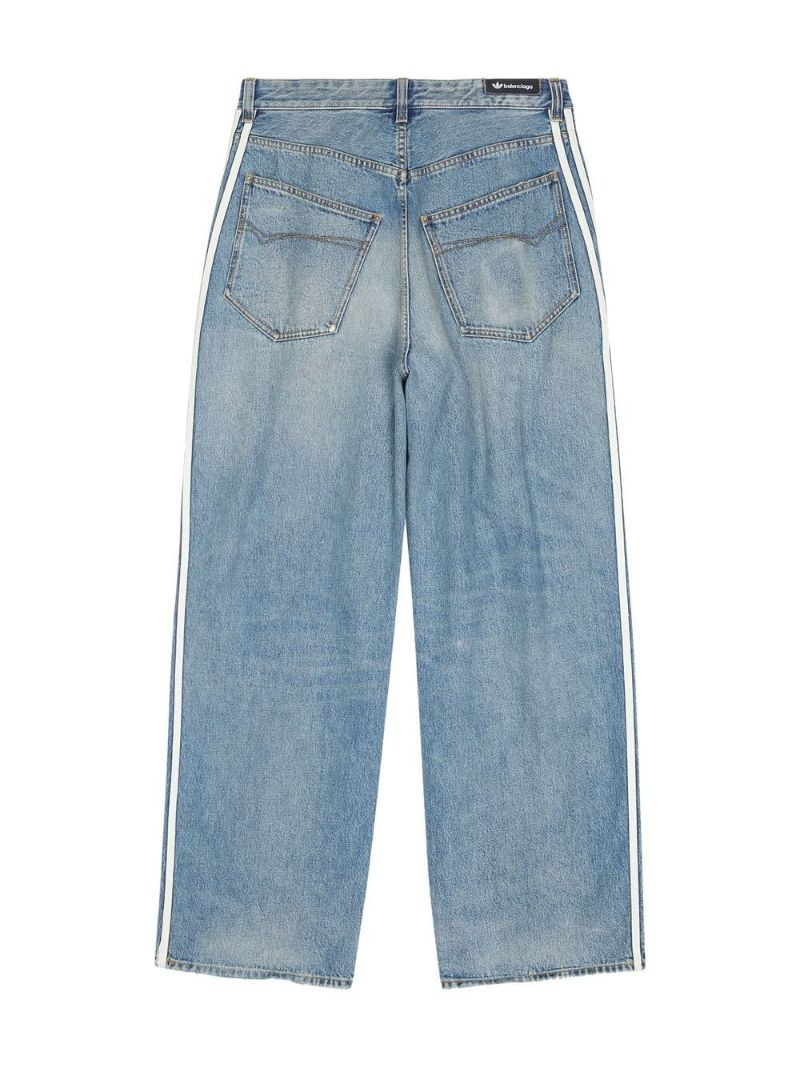 X Adidas Blue Wide-leg Jeans