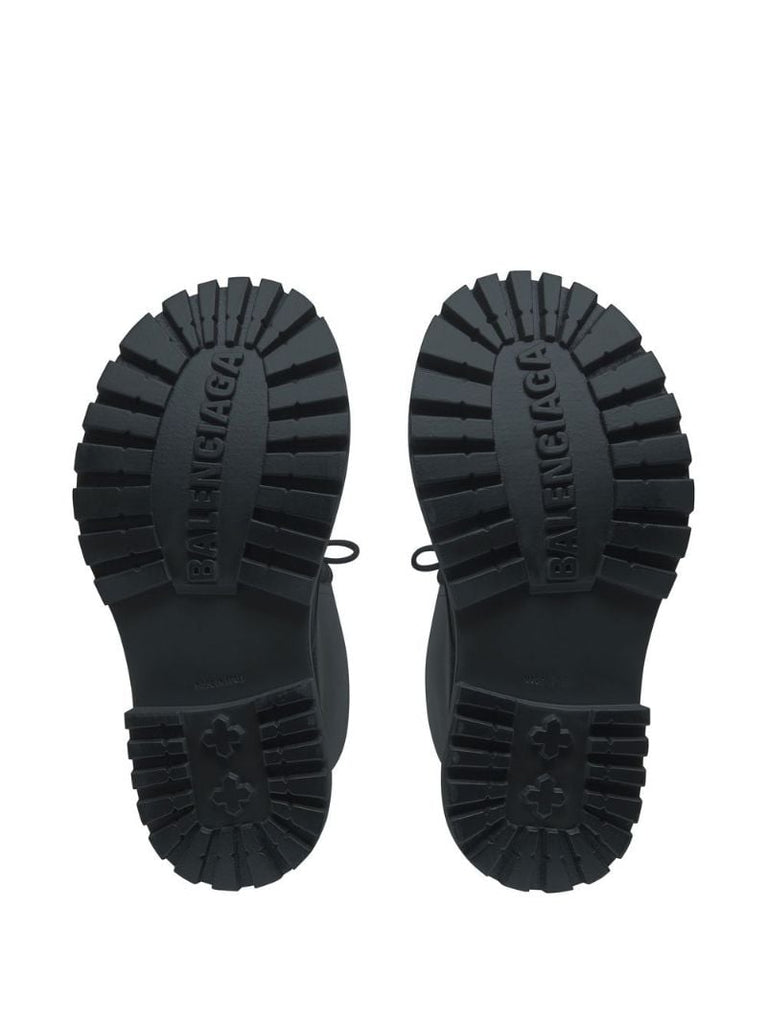 Black Steroid Lace-up Boots