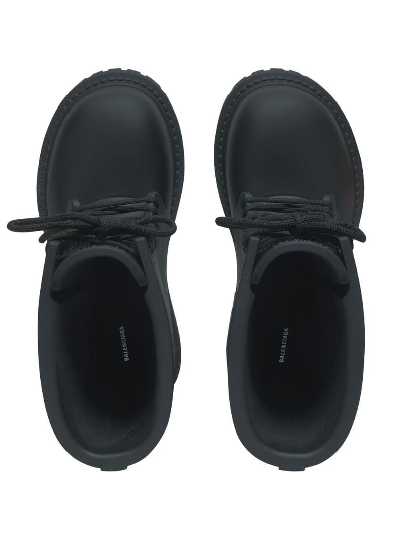 Black Steroid Lace-up Boots