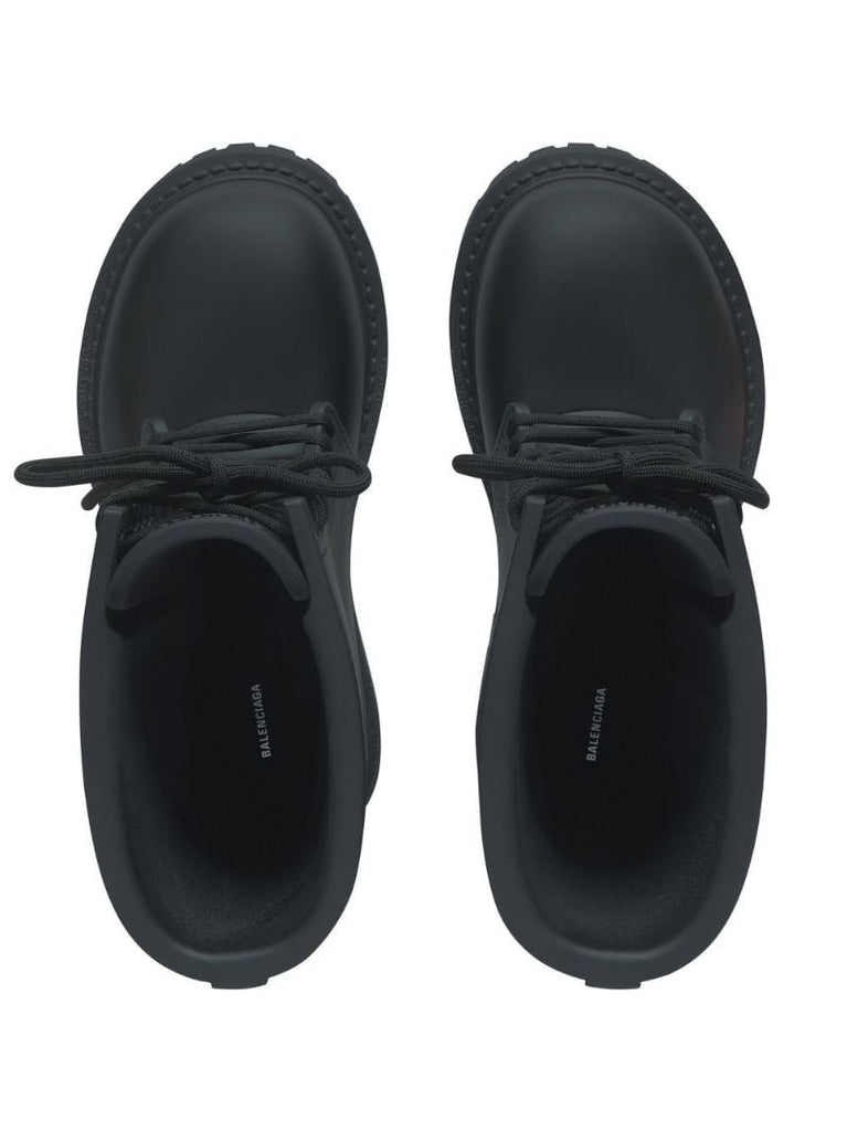 Black Steroid Lace-up Boots