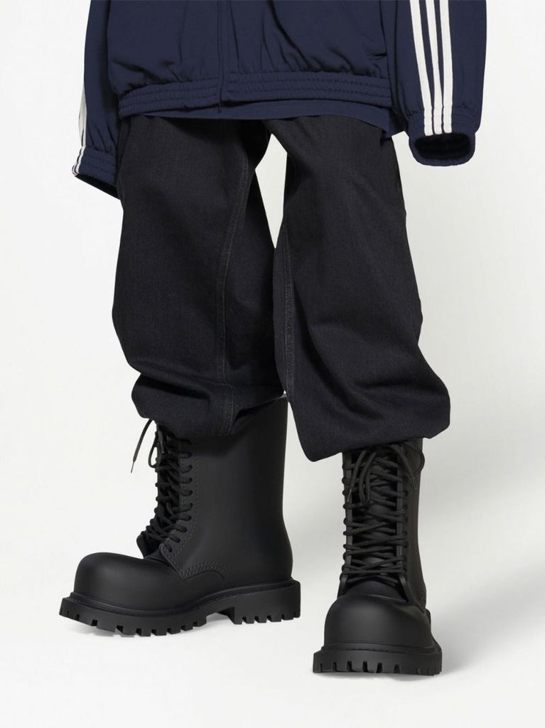 Black Steroid Lace-up Boots