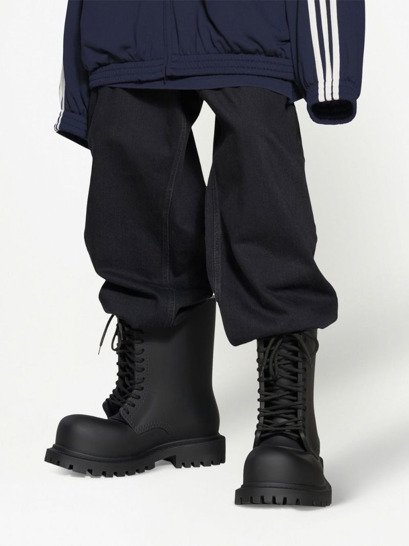 Black Steroid Lace-up Boots