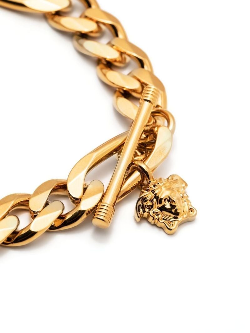Gold-tone Medusa Plaque Bracelet