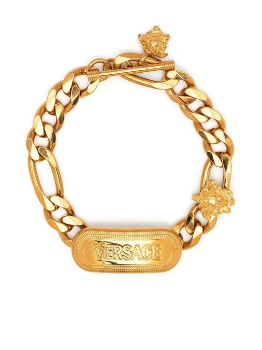 Gold-tone Medusa Plaque Bracelet