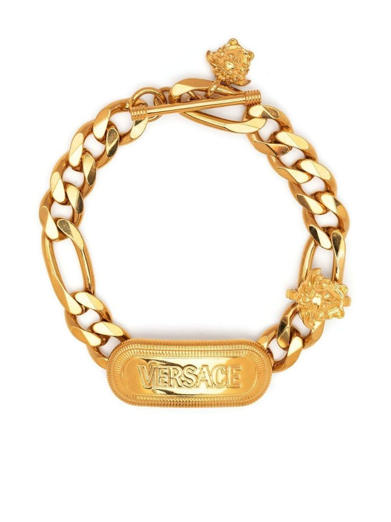 Gold-tone Medusa Plaque Bracelet