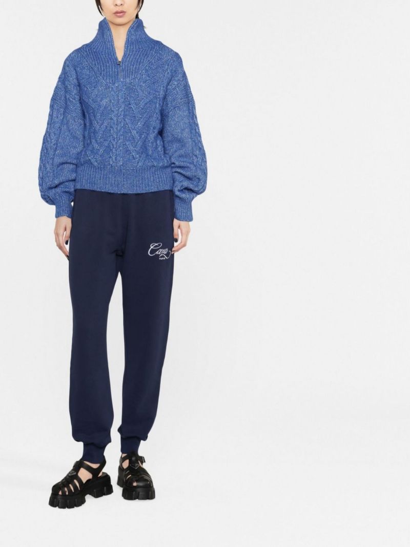 Blue Cable-knit Sweater