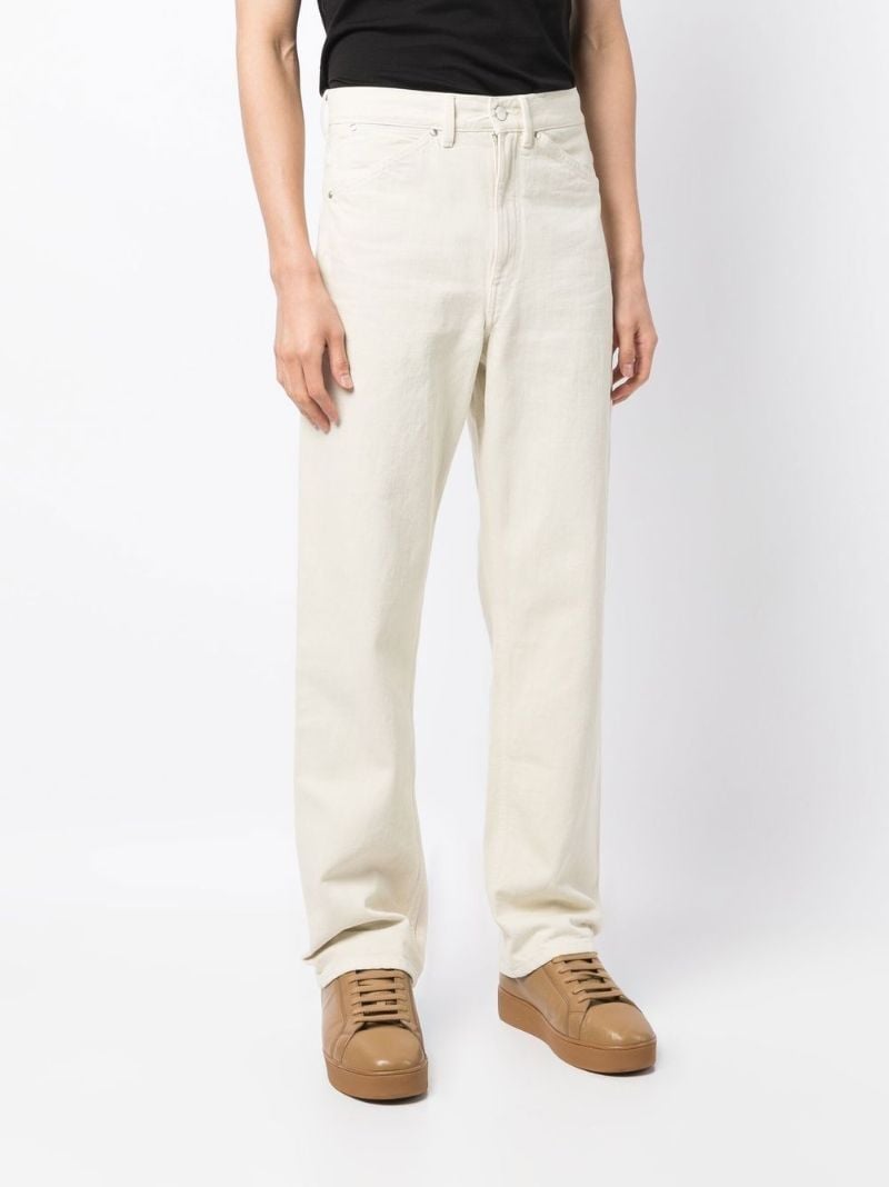 White Seamless Straight Leg Jeans