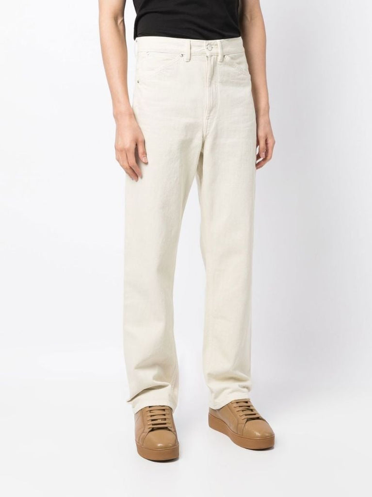 White Seamless Straight Leg Jeans