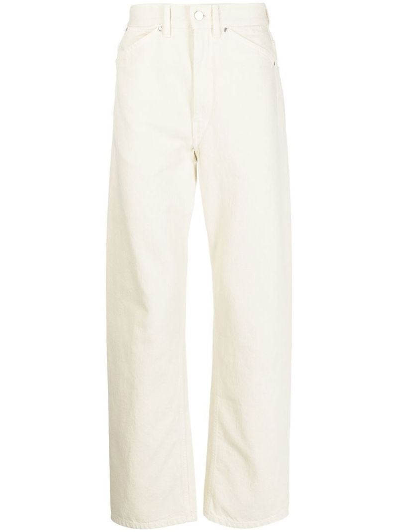 White Seamless Straight Leg Jeans