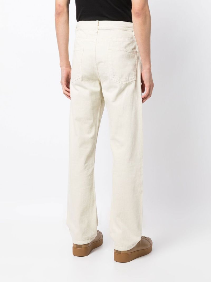 White Seamless Straight Leg Jeans
