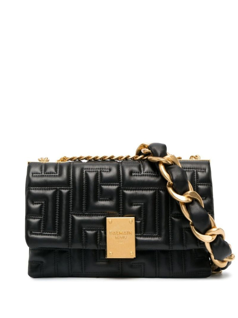 Black 1945 Small Quilted Leather Shoulder Bag
