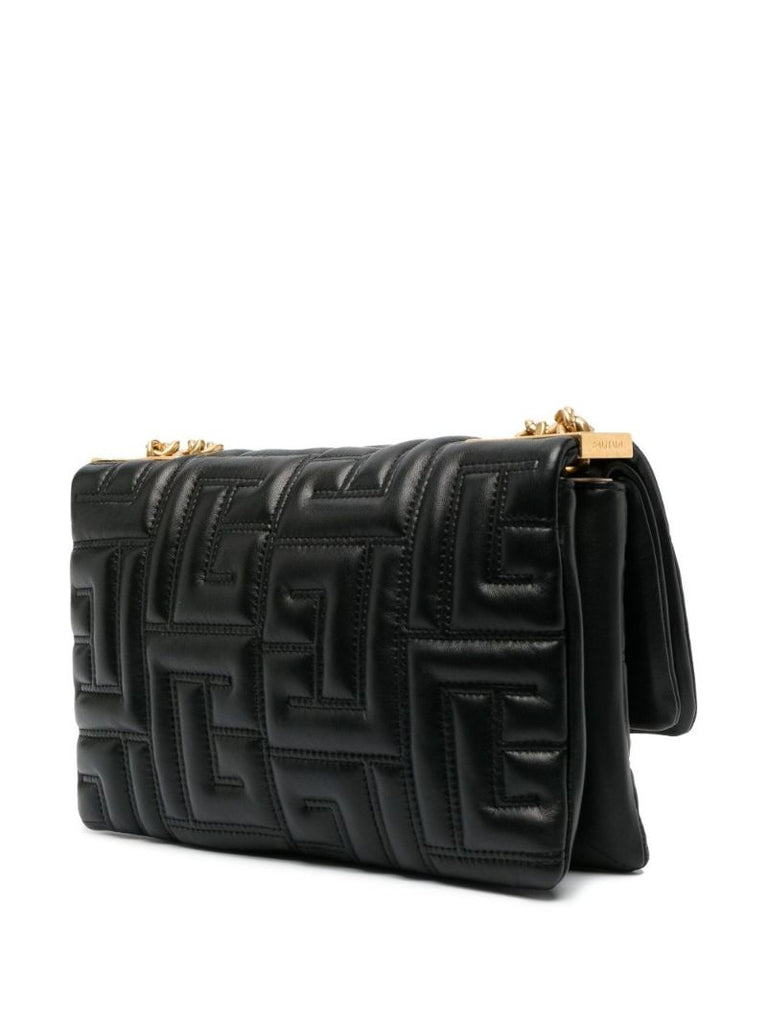 Black 1945 Small Quilted Leather Shoulder Bag