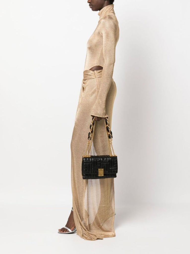 Black 1945 Small Quilted Leather Shoulder Bag