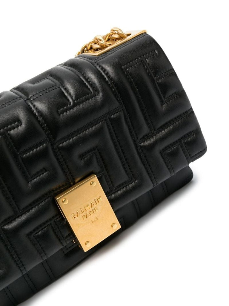 Black 1945 Small Quilted Leather Shoulder Bag