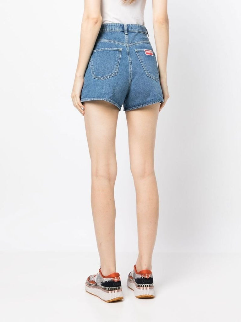 Blue Himawari Denim Shorts