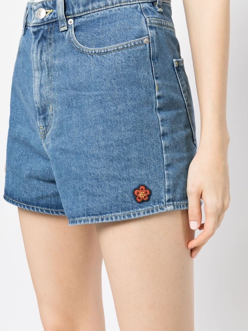 Blue Himawari Denim Shorts