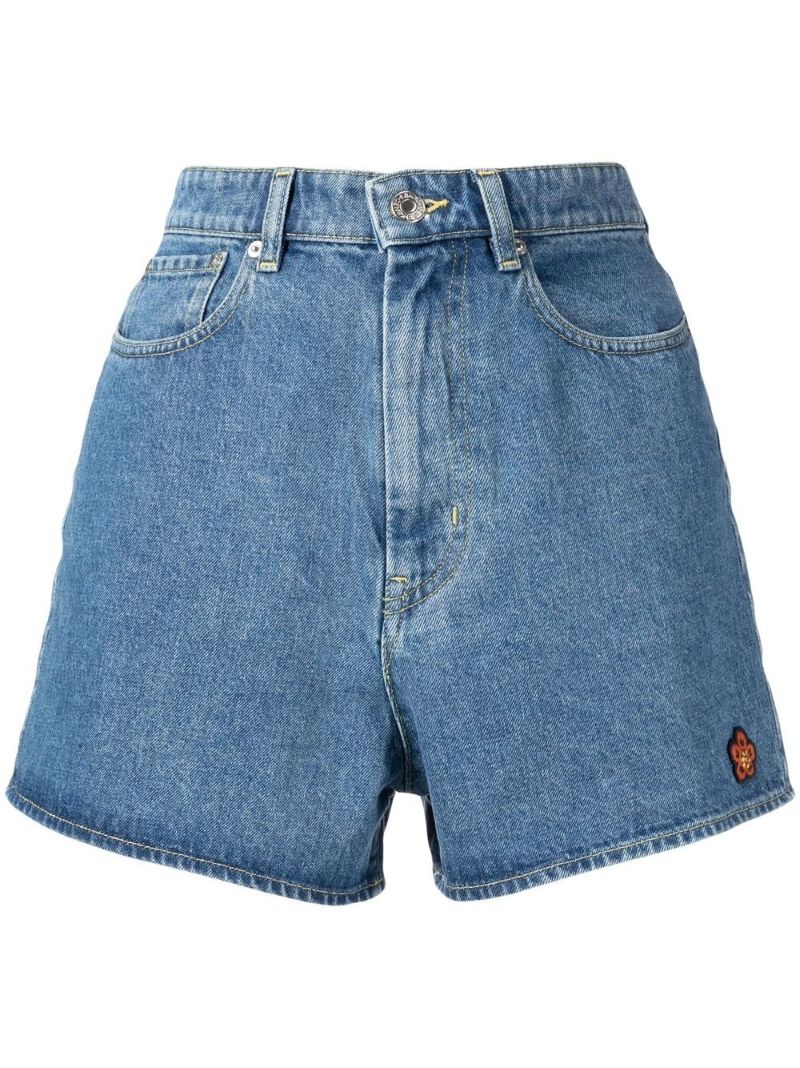 Blue Himawari Denim Shorts