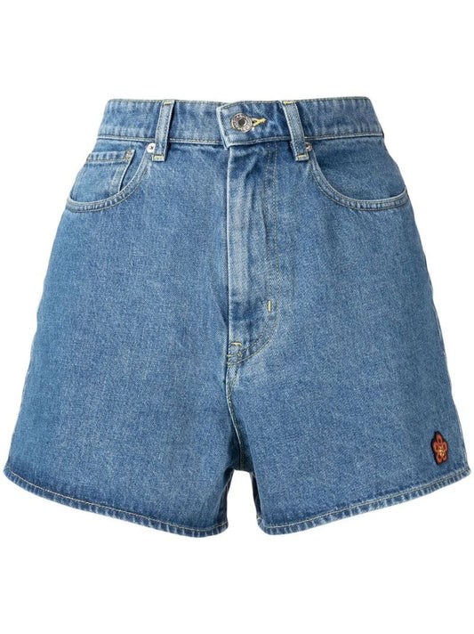 Blue Himawari Denim Shorts