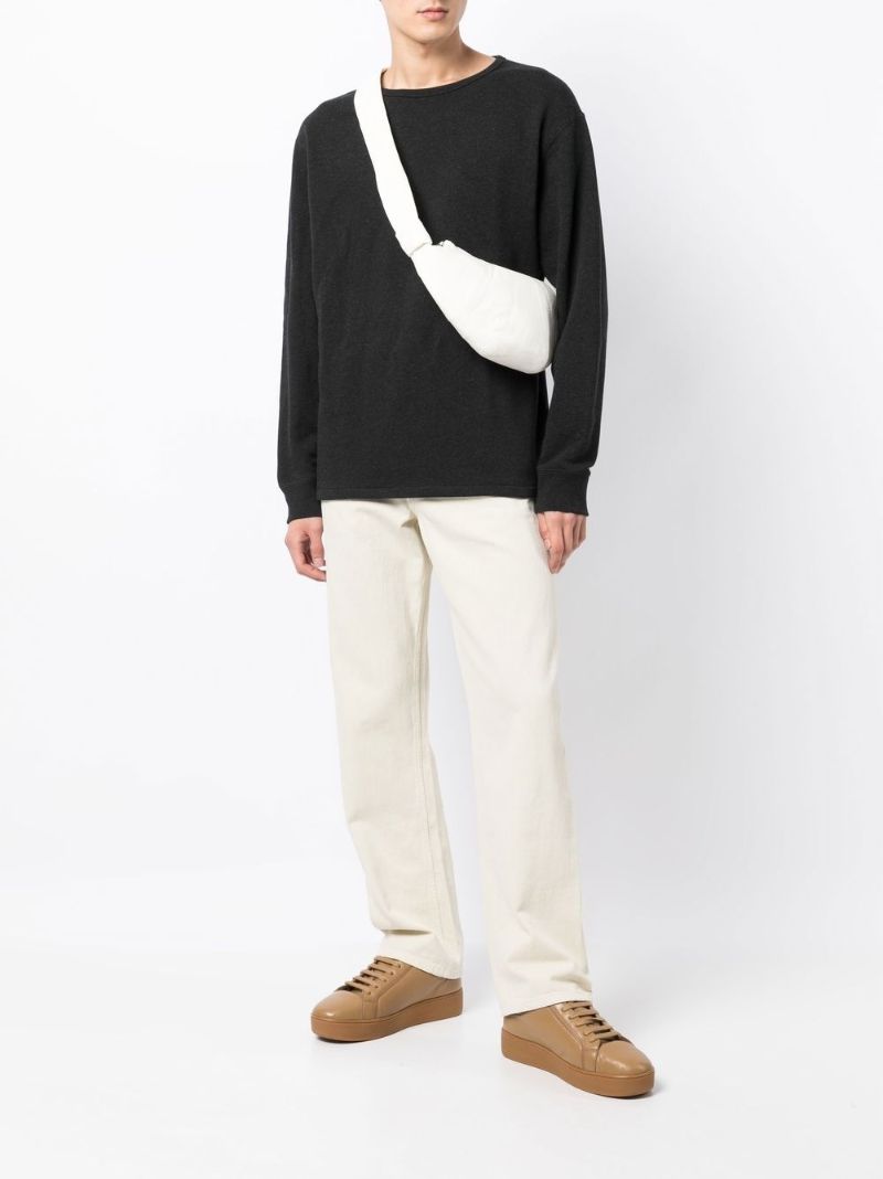 Black Jersey Knit Sweater
