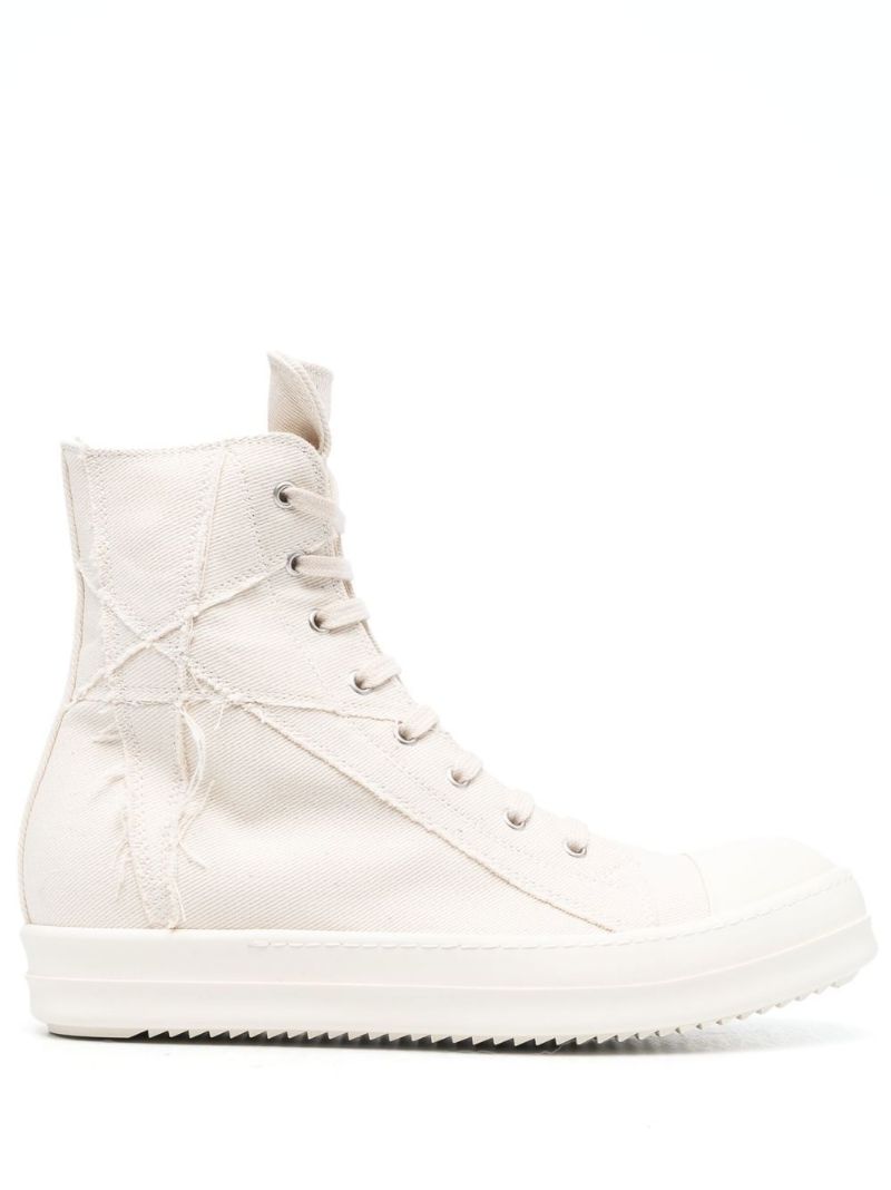 Neutral Penta High-top Cotton Sneakers
