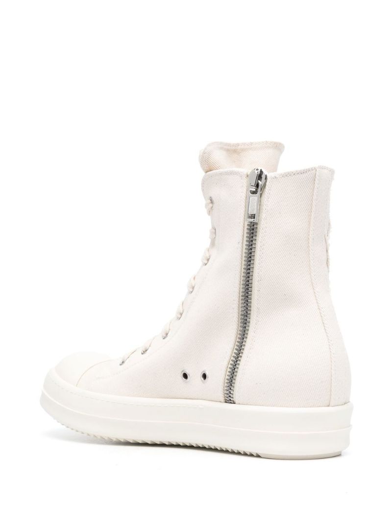Neutral Penta High-top Cotton Sneakers